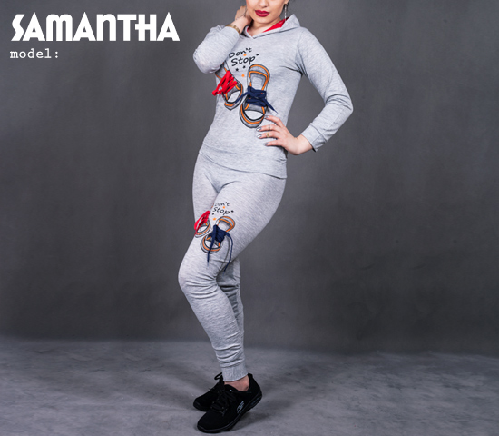 سویشرت وشلوار دخترانه مدل Samantha(روشن)