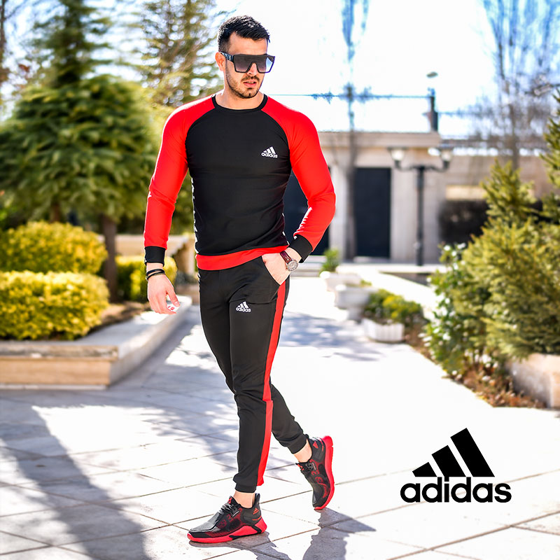 ست بلوز و شلوار adidas مدل Pease(قرمز)