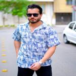 پیراهن نیم استین مردانه مدل Vojak (ابی) کد 6311